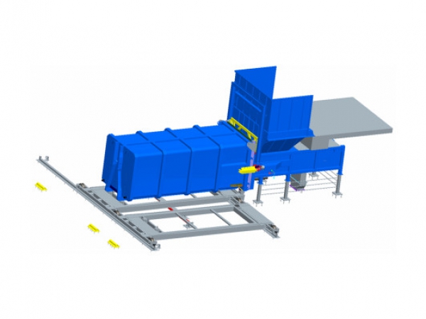 水平分體式壓縮垃圾站(固定平臺卸料)設(shè)備